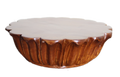 Lotus-Shaped Wooden Pooja Chowki
